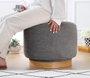 Atelier Del Sofa Puf Gris Giratorio 360°